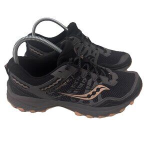 Saucony Women Excursion TR 12 Trail Run Shoes Grey Black Peach S10451-2 Size 8.5
